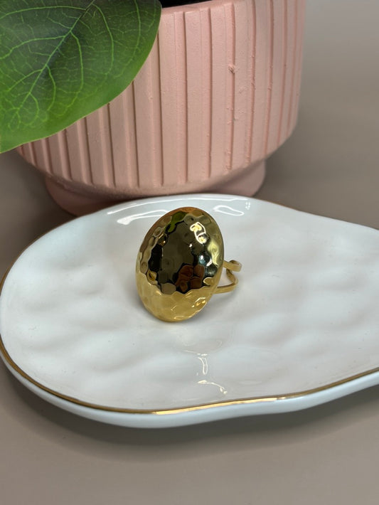 Oval Golden Ring