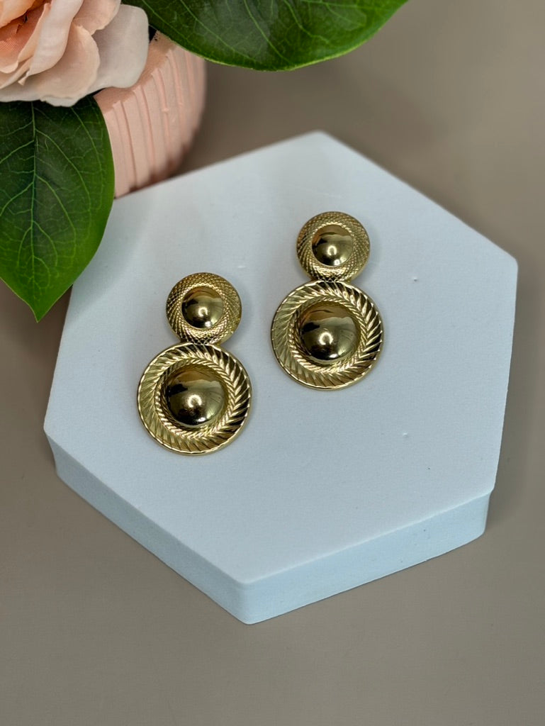 Golden Gourd Earrings - Stainless Steel & 18K Gold Plated - Gold