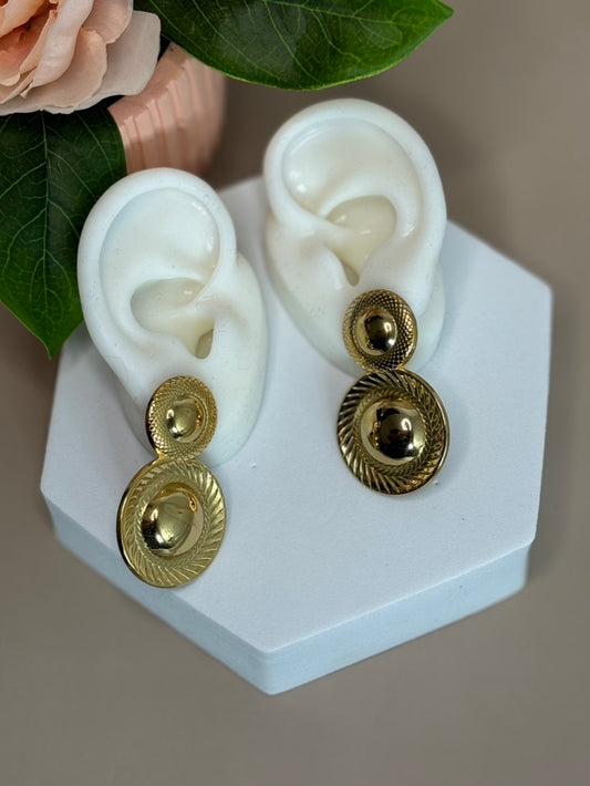 Golden Gourd Earrings - Stainless Steel & 18K Gold Plated - Gold