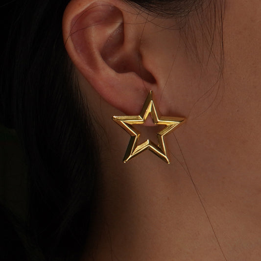 You are the Star Earrings - Gold and Silver - Star Shape - Stainless Steel