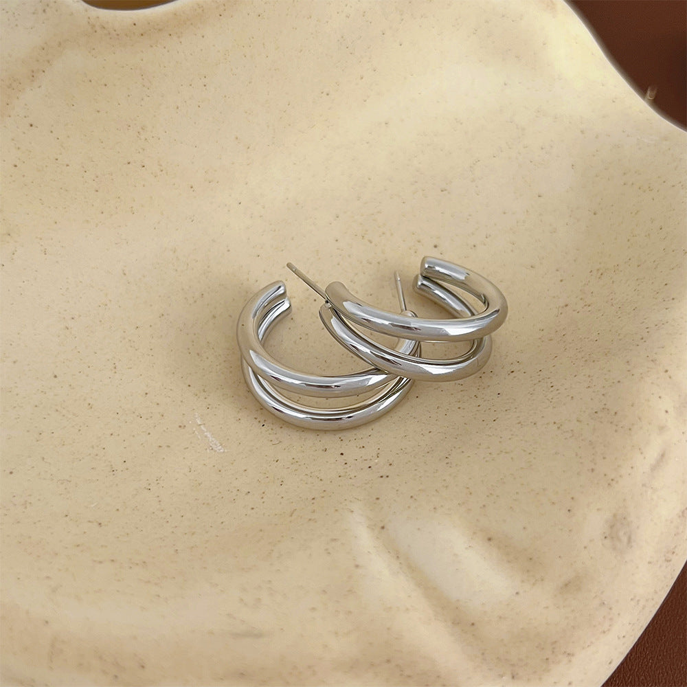 Everyday Earrings - Stainless Steel - Hopp Style - Silver