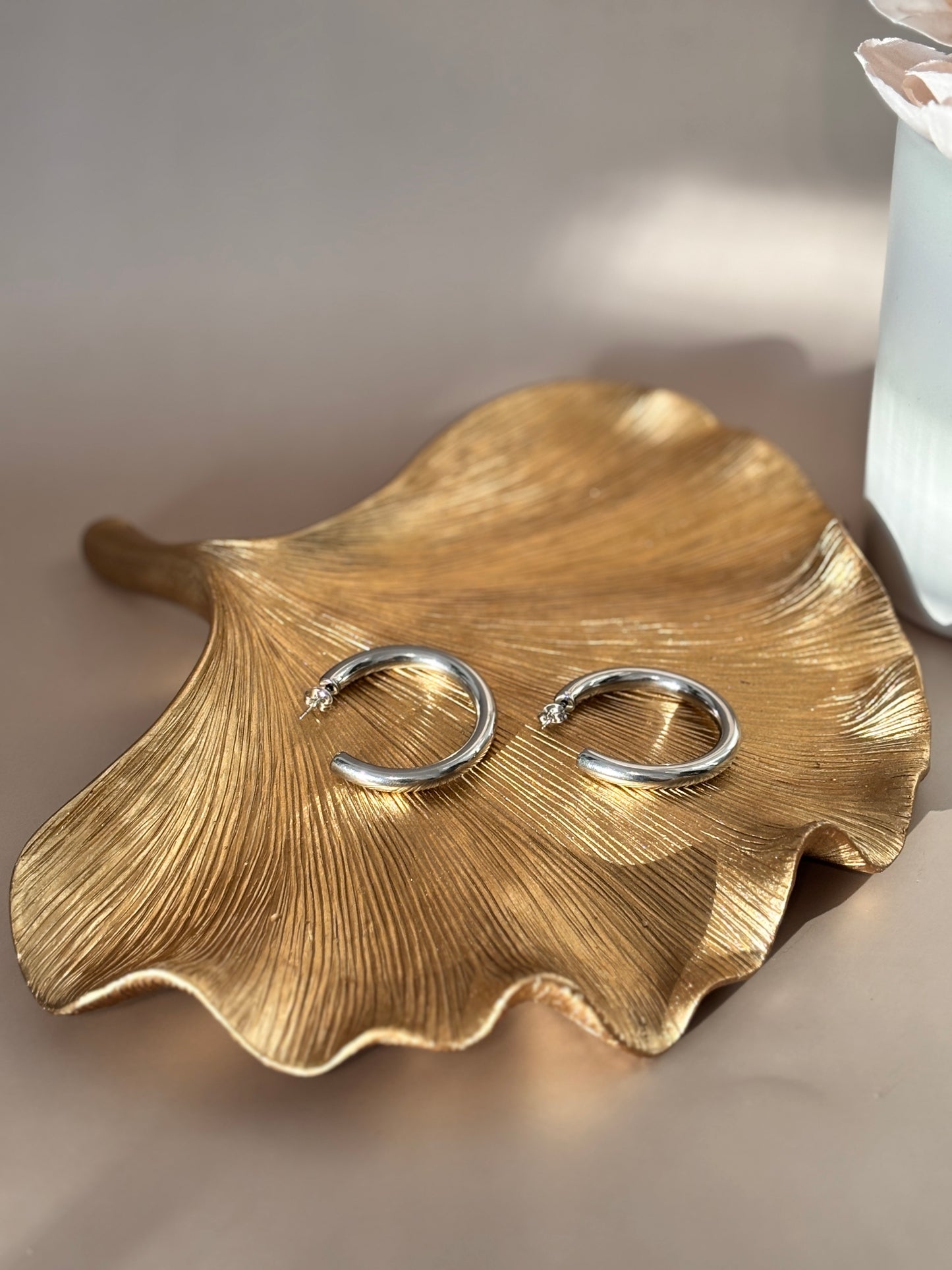 Jessica Hoops Earrings - Stainless Steel - Hoops - Silver and Gold