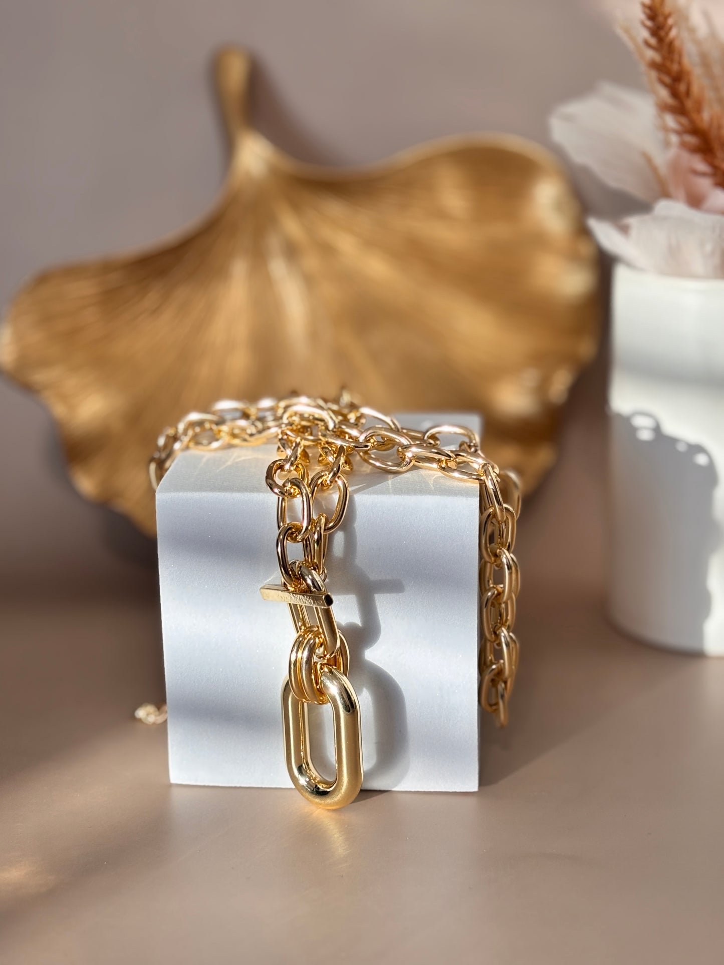 Carolina Necklace | Chuncky link Necklaces | Layered Necklaces | Gold