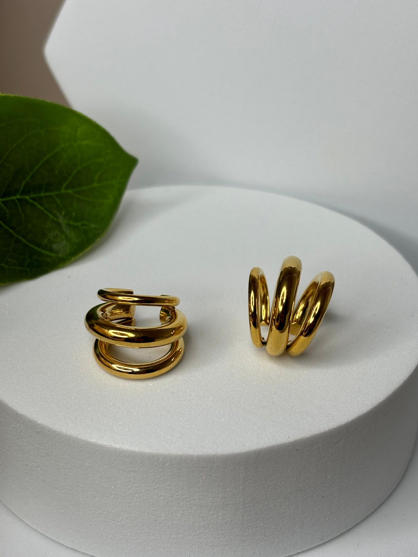 Aura Ear Cuff - 3 Lines - Gold - 1 Piece