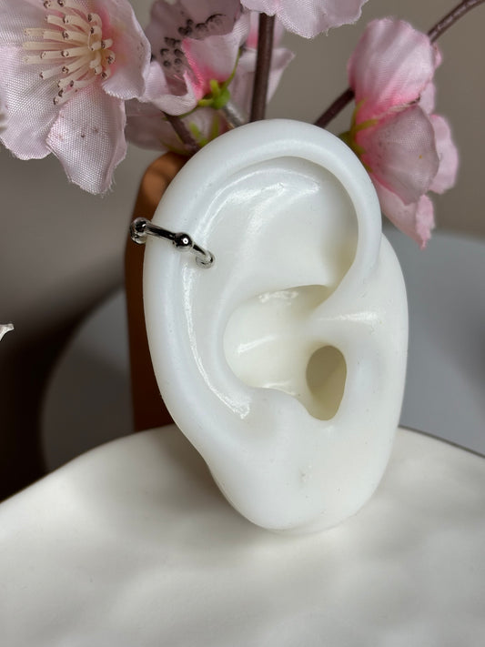 Bubbly Ear Cuff - Beads - Silver - 1 Piece