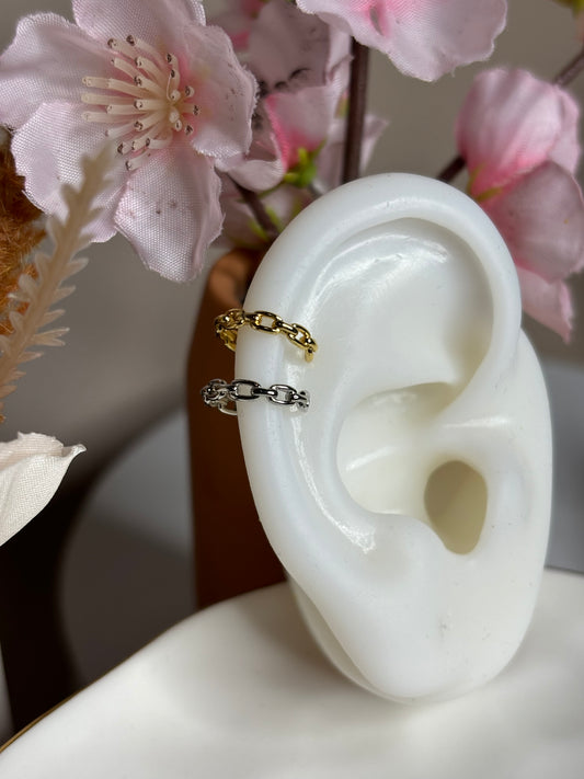 Chain Ear Cuff - Chain - Silver - 1 Piece