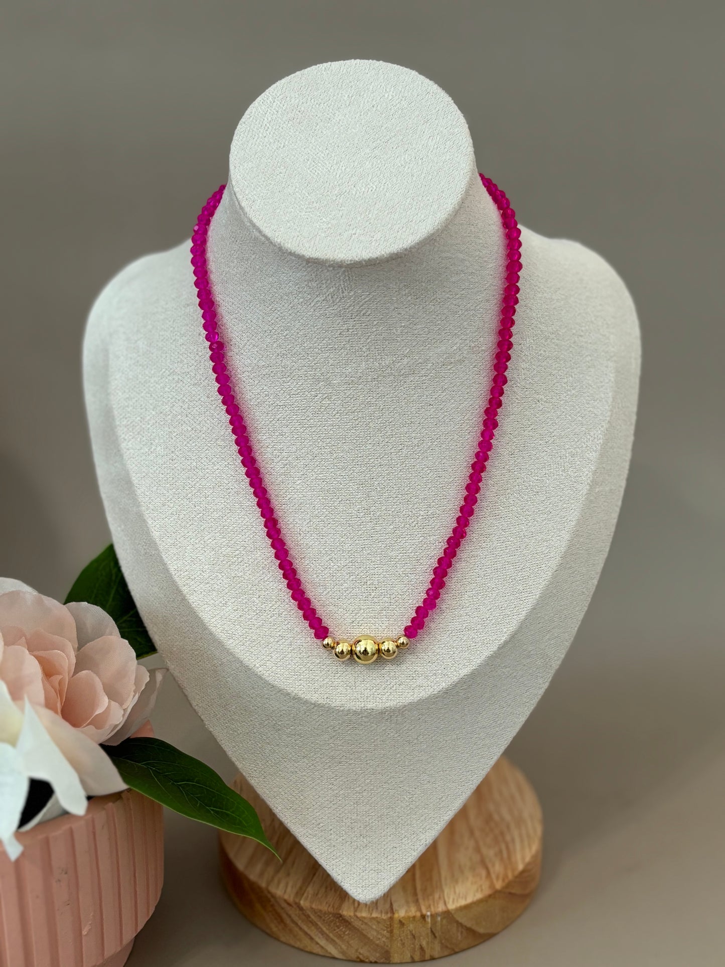 Rani Necklace | Crystal and Stainless Steel | Color necklaces