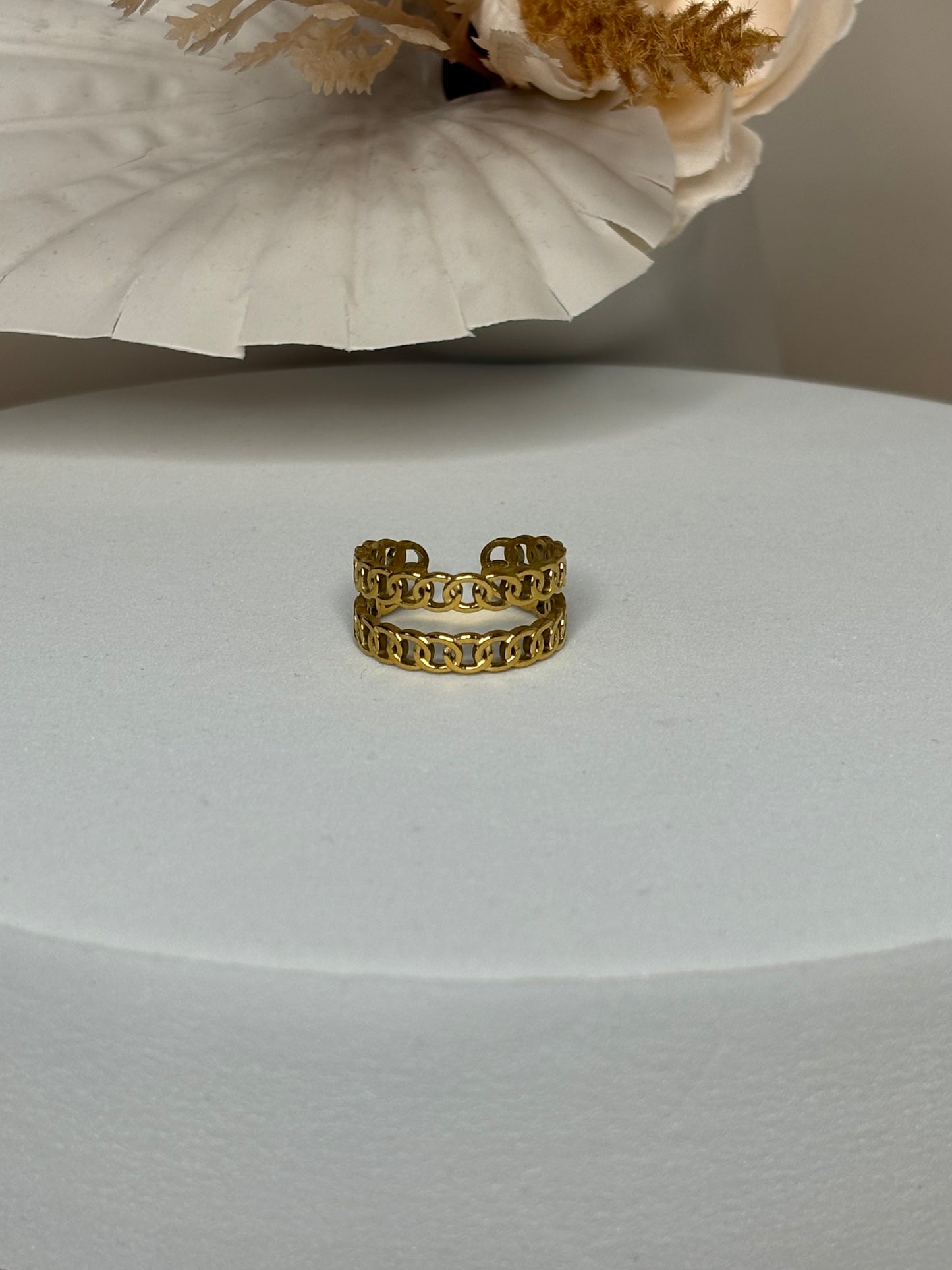 Plaid Open Ring
