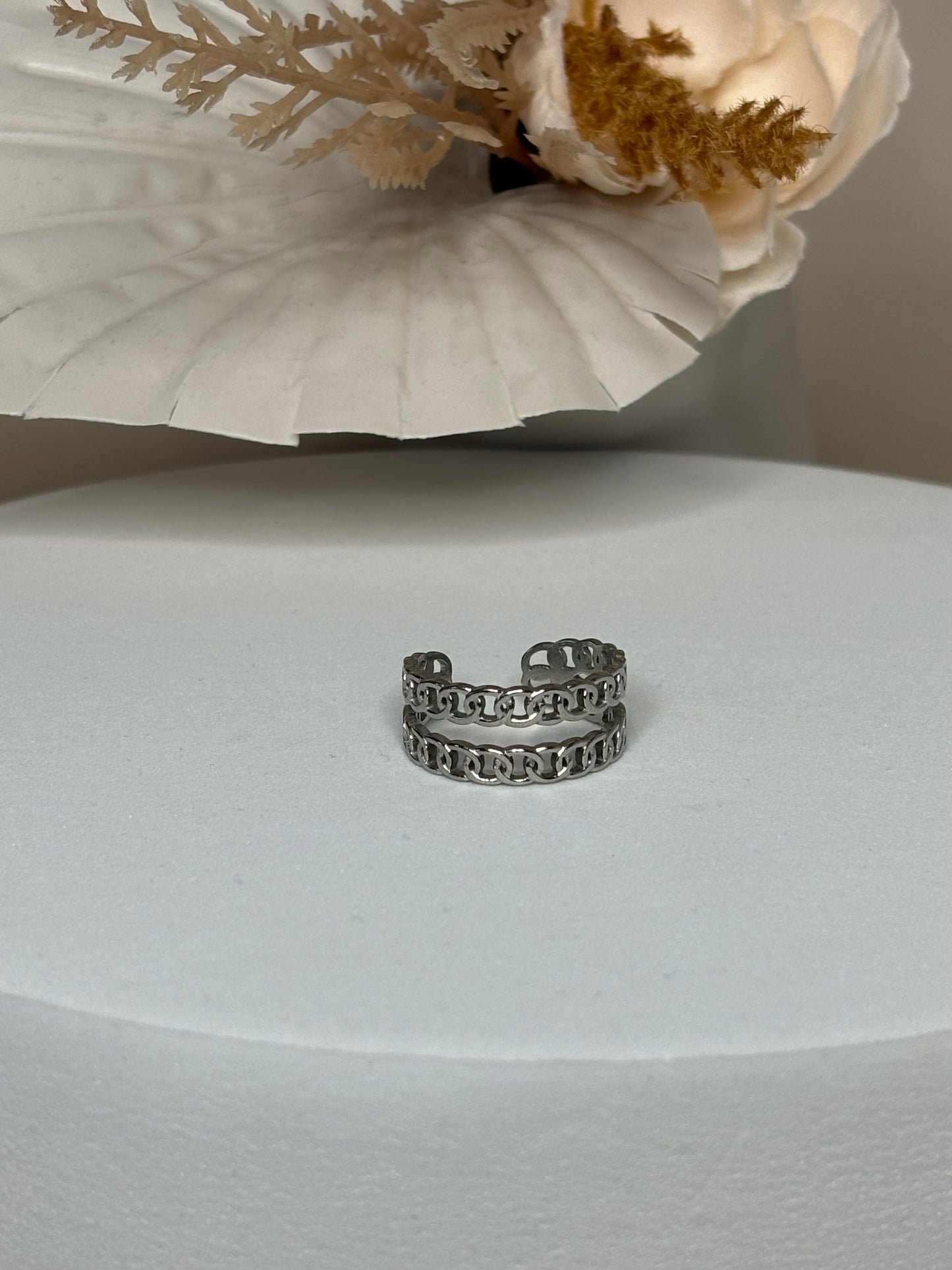 Plaid Open Ring