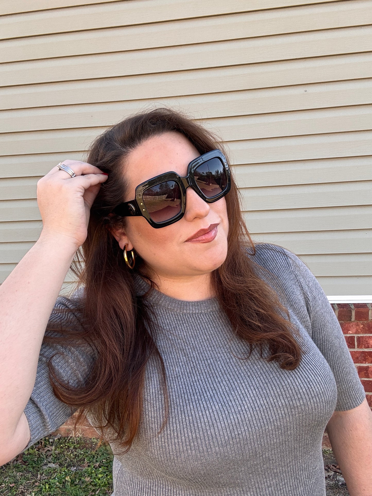 Chic Mirage Sunglasses - Giant Frame - Black