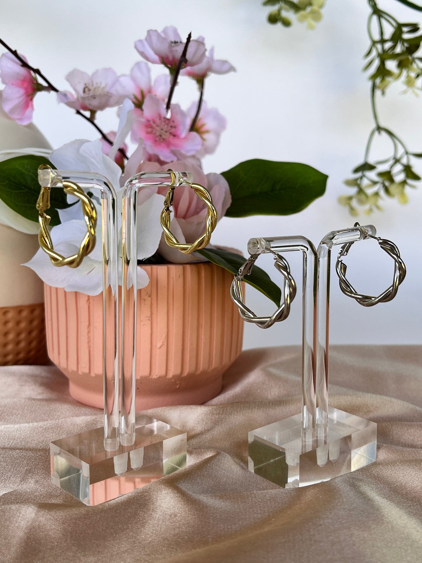 Round Braided Shape Alloy Plating Women'S Earrings