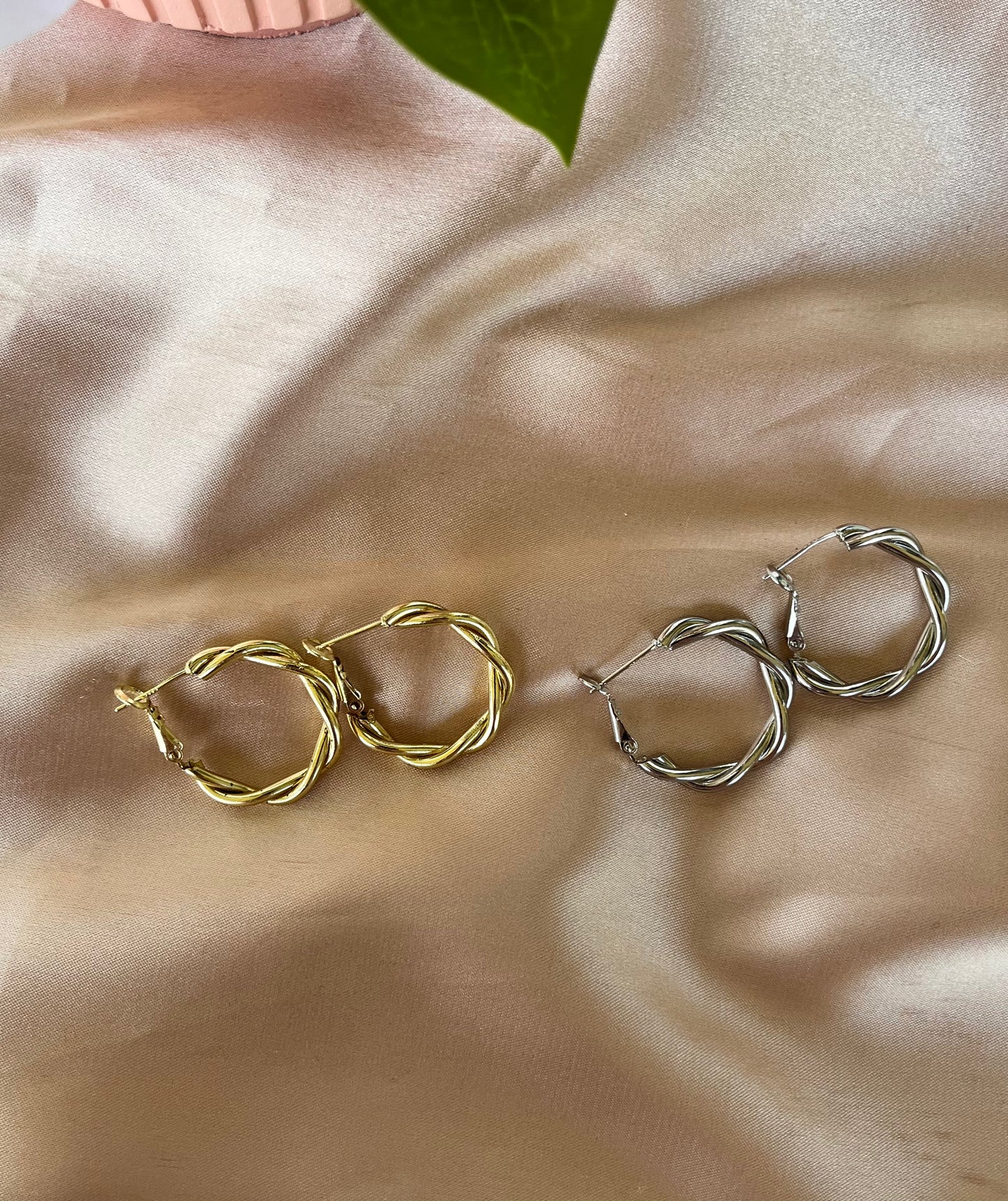Round Braided Shape Alloy Plating Women'S Earrings
