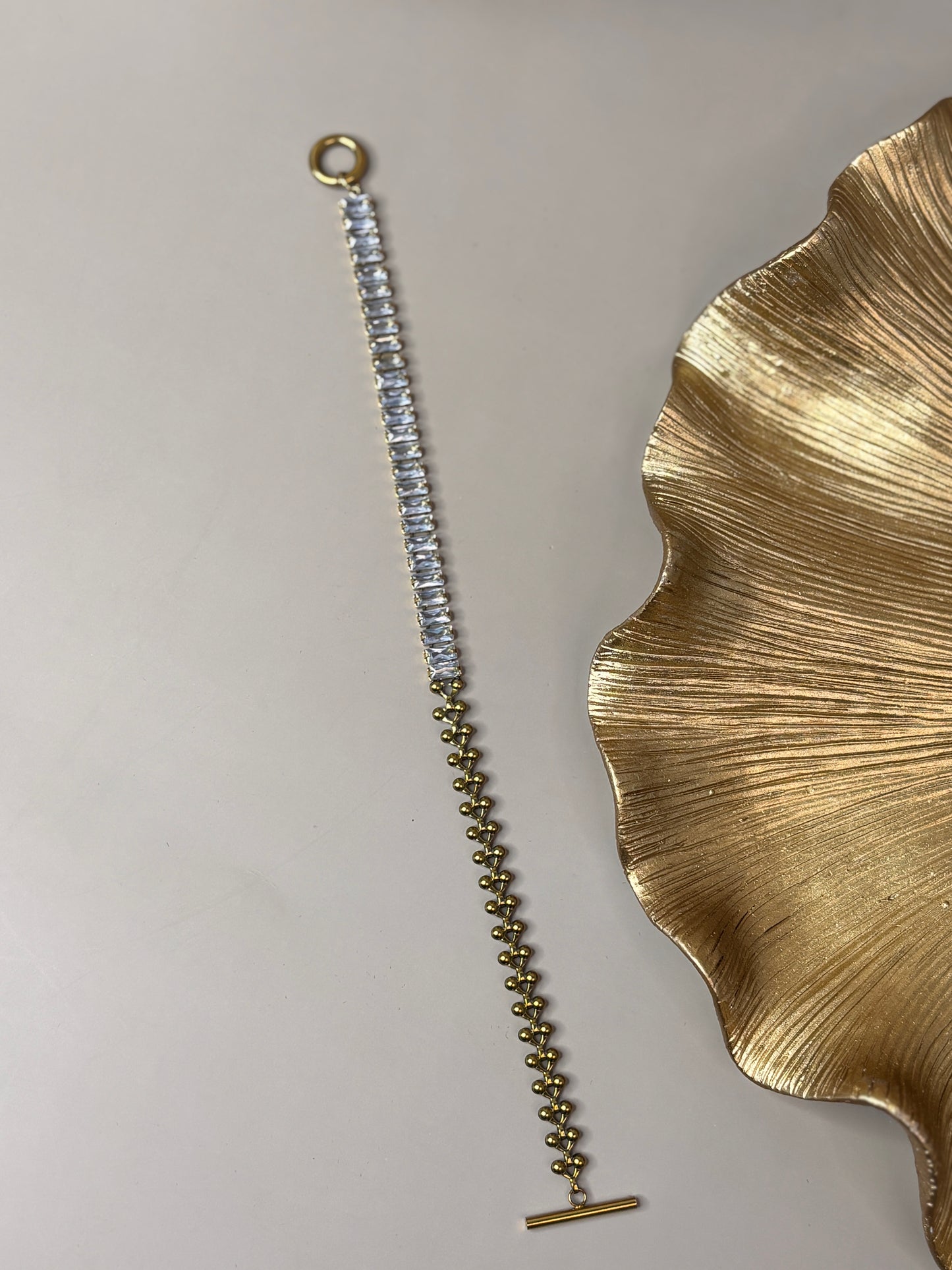 Mi Reina Bracelet - Gold - Rhinestone - Stainless Steel and 16K Gold plated