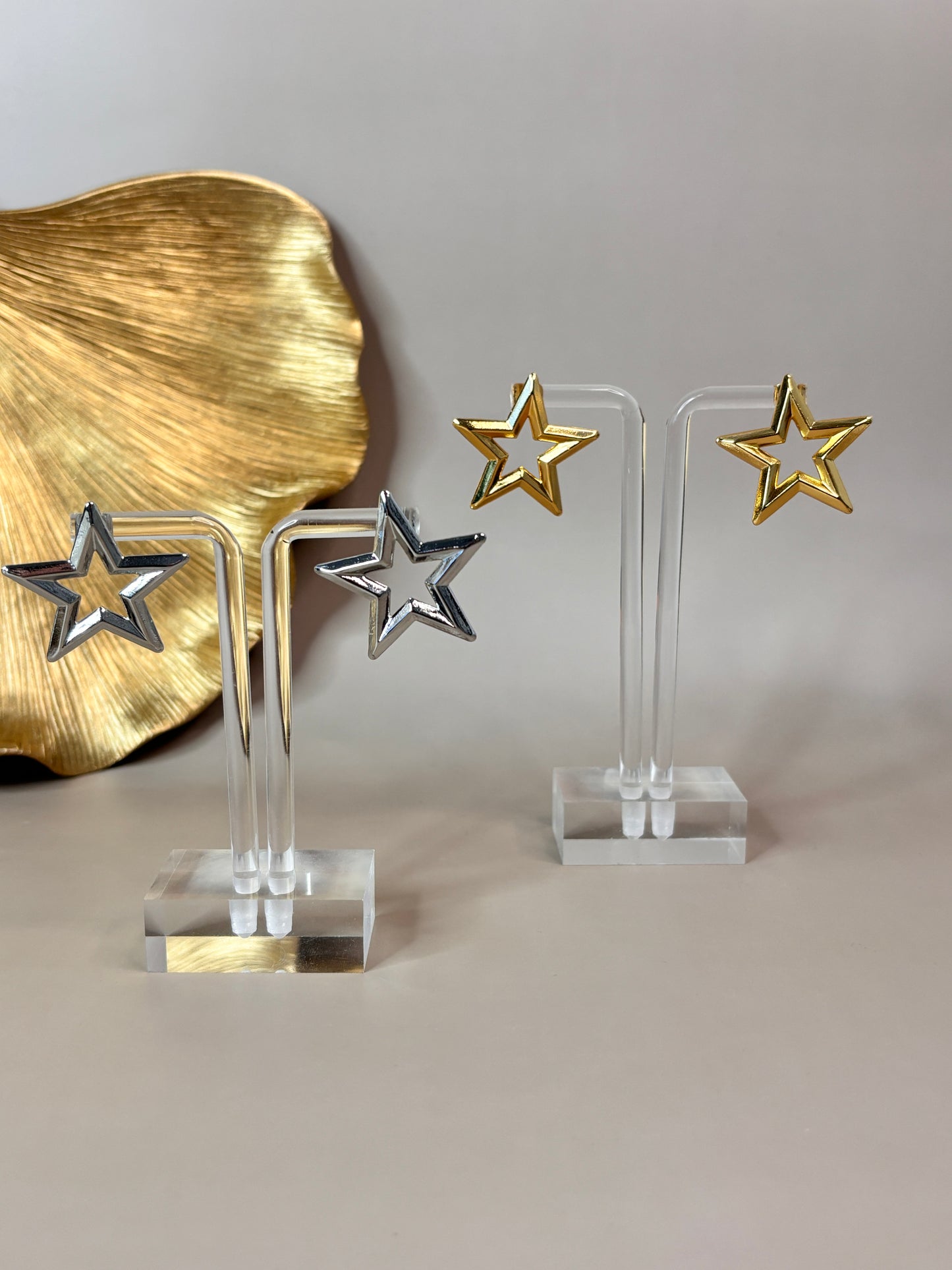 You are the Star Earrings - Gold and Silver - Star Shape - Stainless Steel