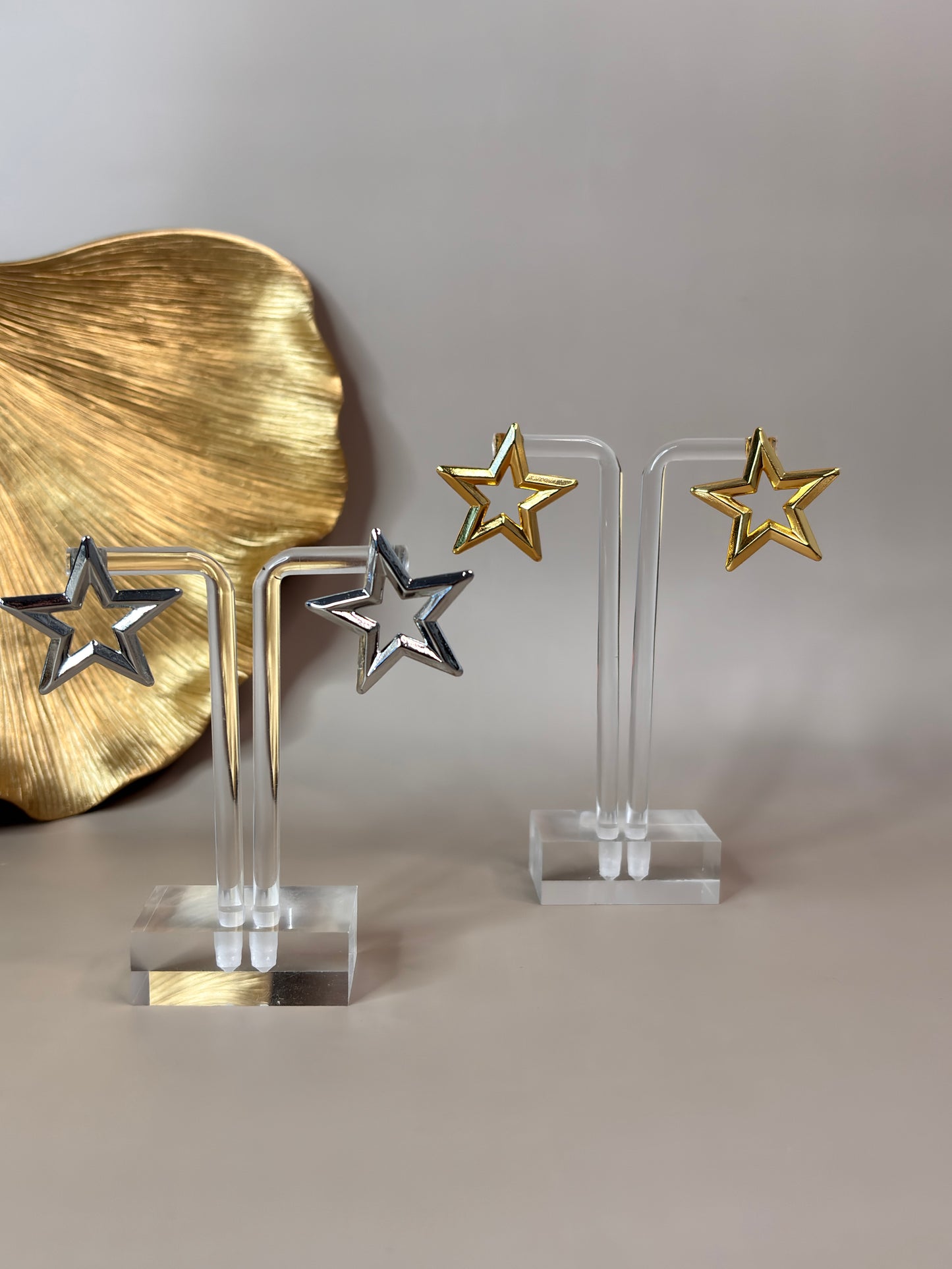 You are the Star Earrings - Gold and Silver - Star Shape - Stainless Steel