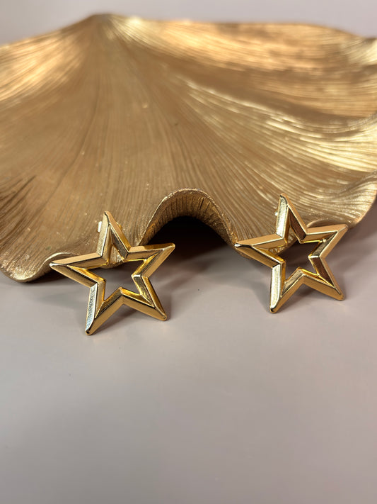 You are the Star Earrings - Gold and Silver - Star Shape - Stainless Steel