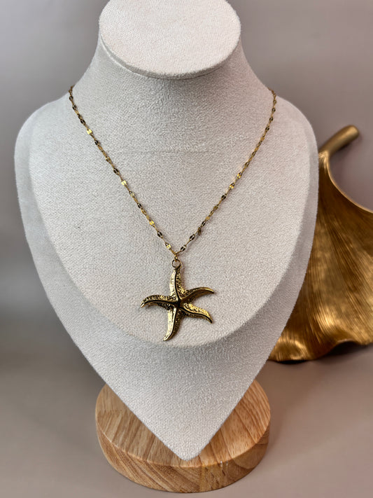 Estrella de Mar Necklace - Gold - Stainless Steel