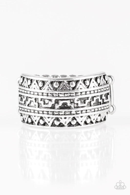 Textile Triumph - Silver Men Ring (FJ)