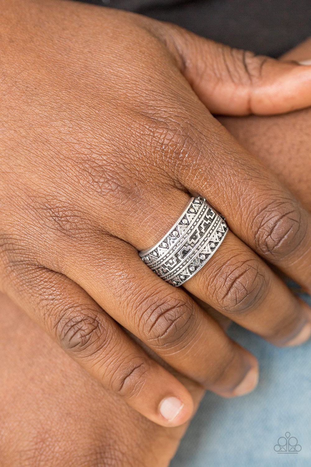 Textile Triumph - Silver Men Ring (FJ)