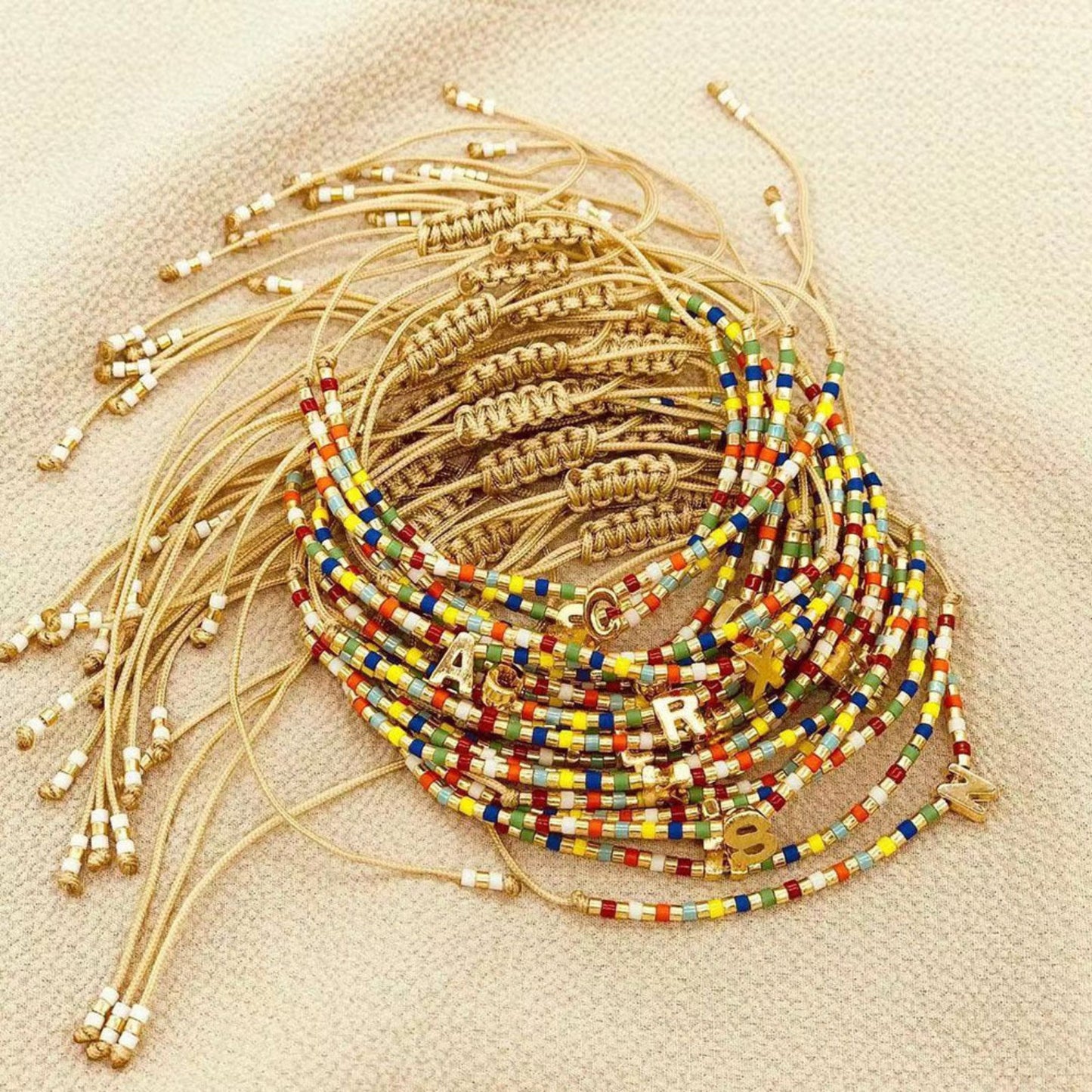 Lady Letter Glass Plating 18K Gold Plated Bracelet