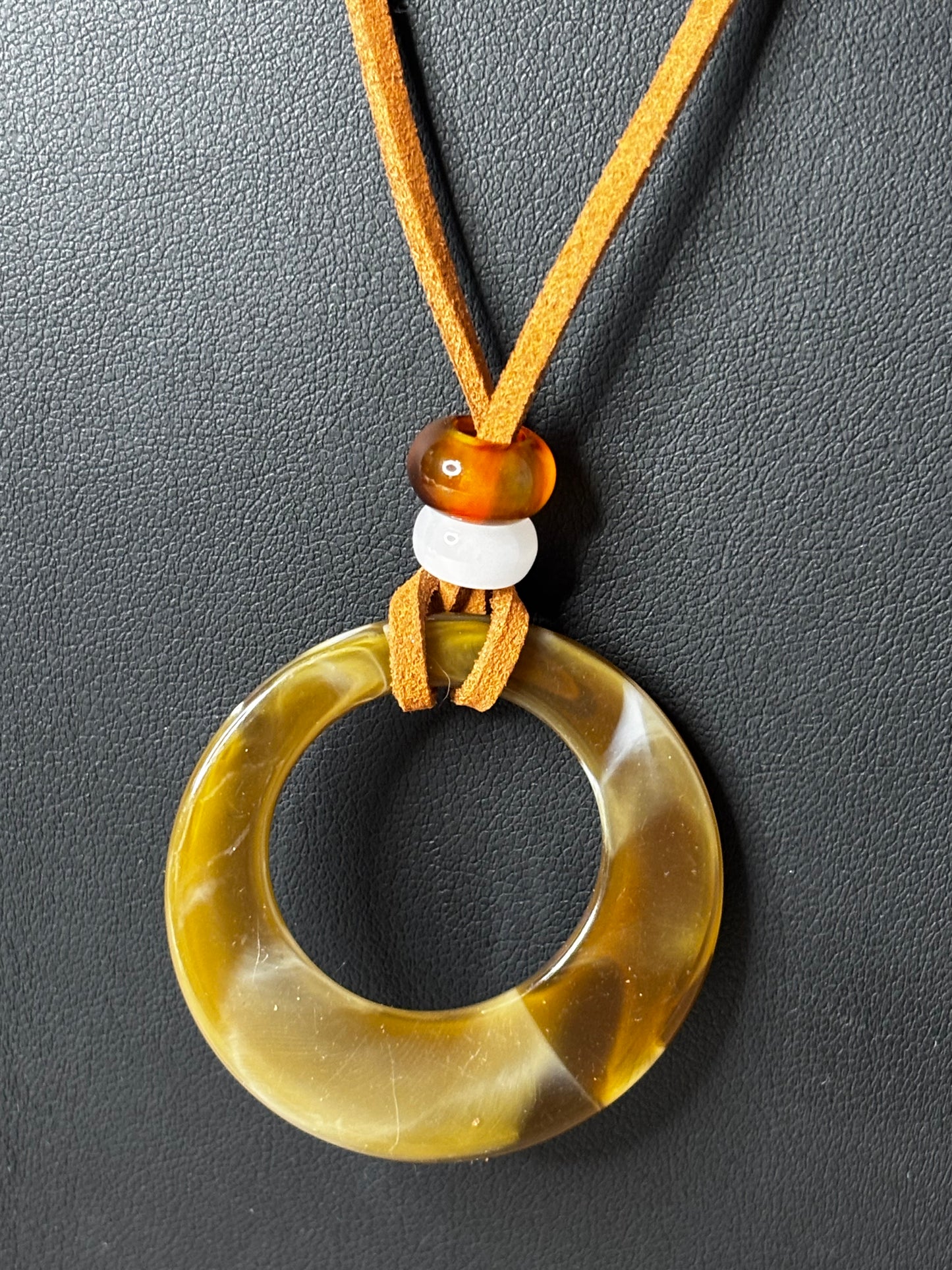 Aura Knot Necklace - Cord Necklace - Black and Brown