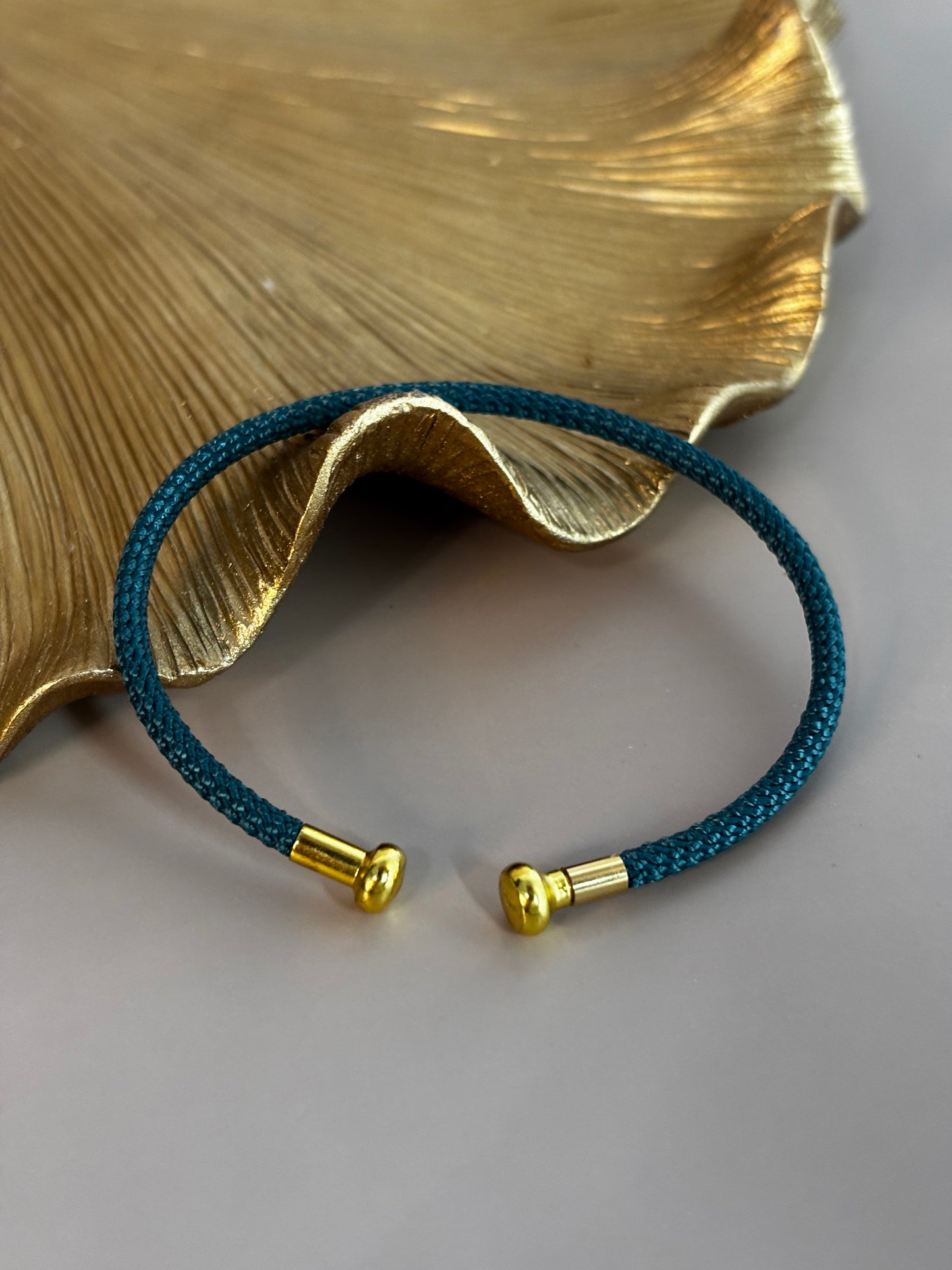 Amara Rope Bracelet - Stainless Steel - Black & Champagne, Black and Gold, Dark Blue, Dark Red, Orange Pink