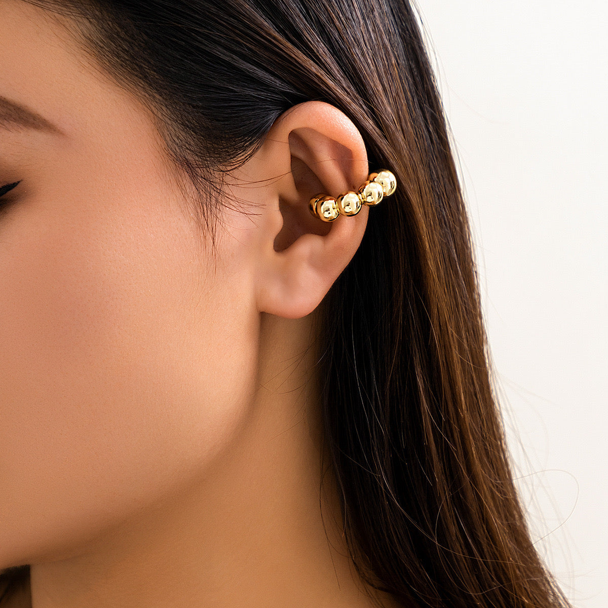 Bolitas Ear Cuff - Balls - Gold or Silver - 1 Piece
