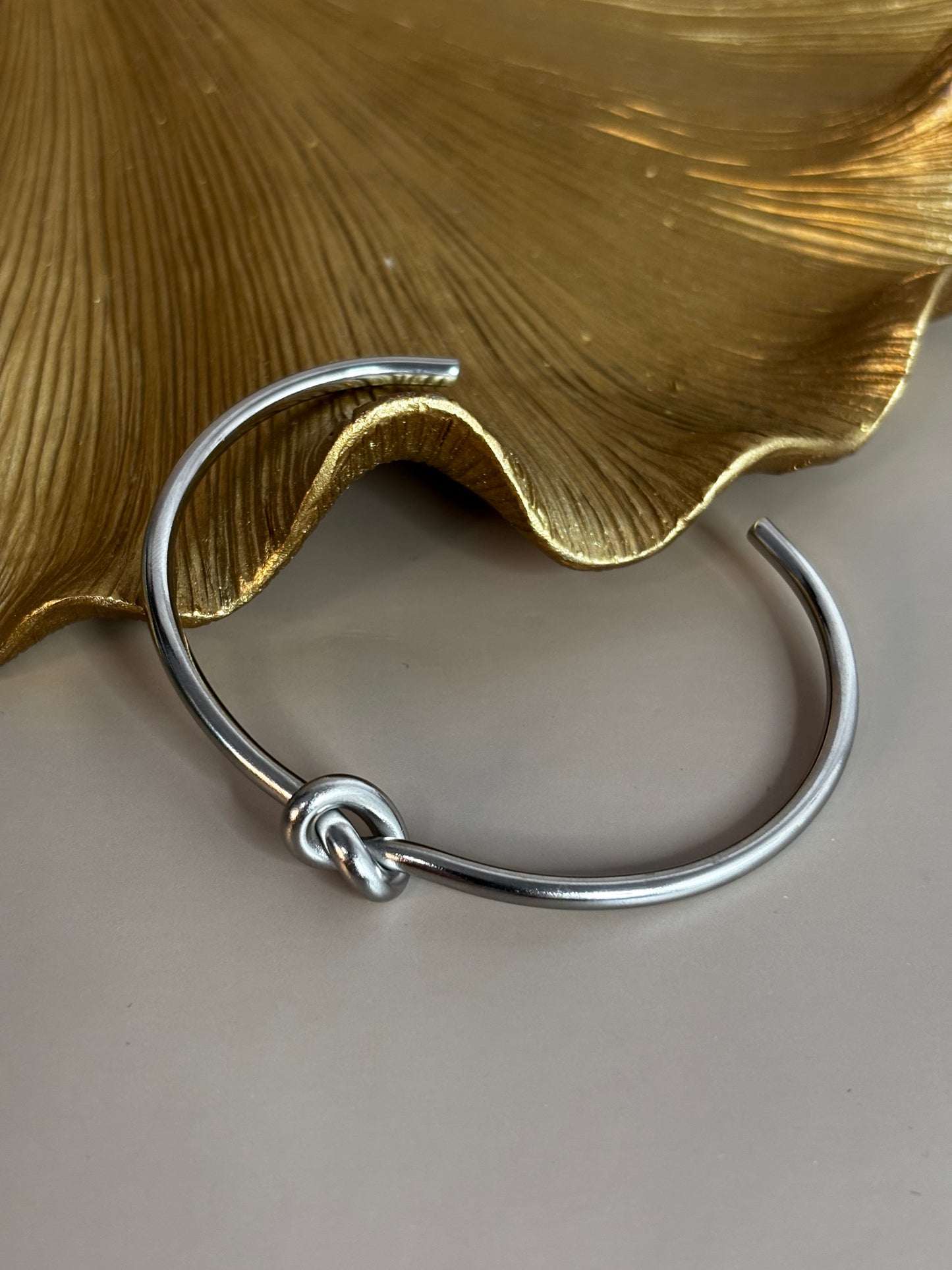 Knotted Bracelet - Adjustable - Titanium Steel - Gold & Silver