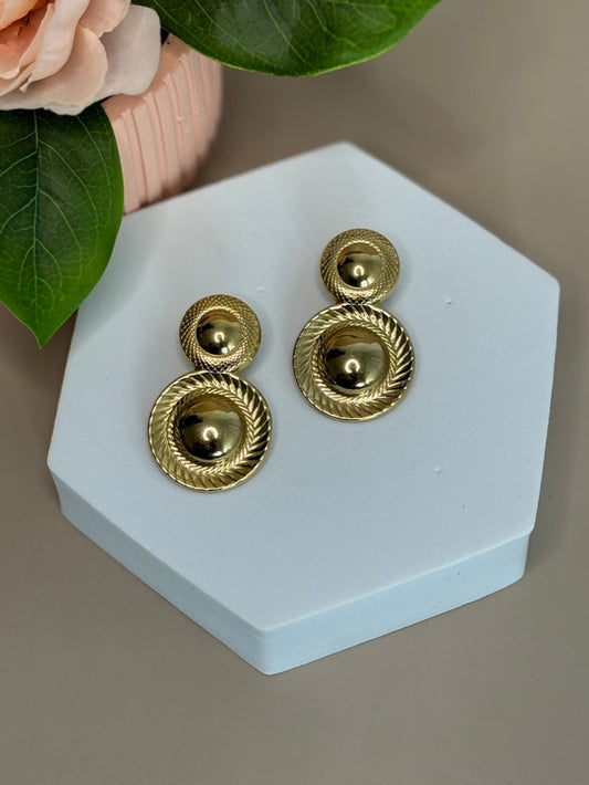 Golden Gourd Earrings - Stainless Steel & 18K Gold Plated - Gold