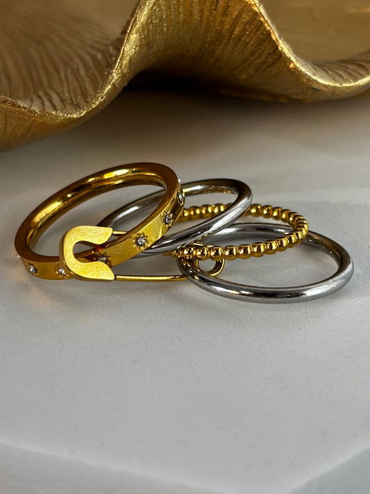 Atelier Ring - Multi Color - Gold & Silver - Pin