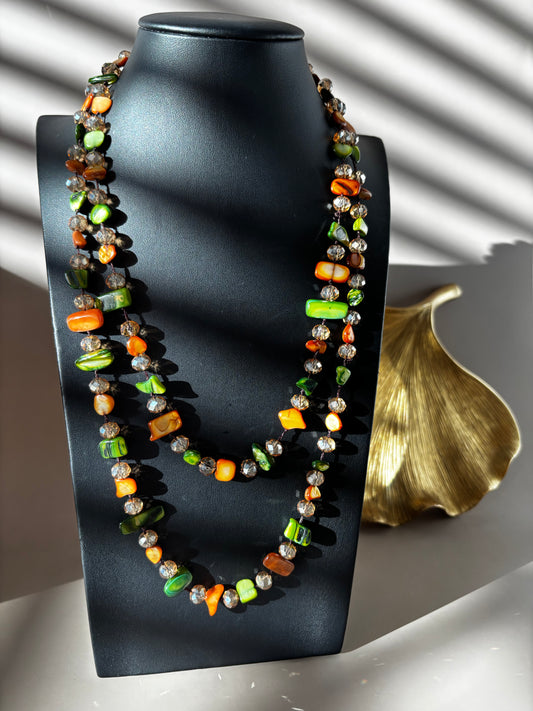 Boho Earth Necklace - Stone - Long Necklace