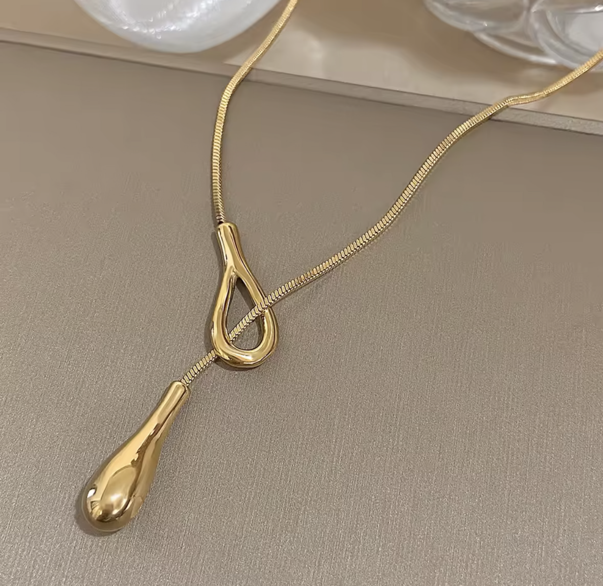 Alessia 18K gold plated stainless steel chain necklace - 1986 Boutique Shop