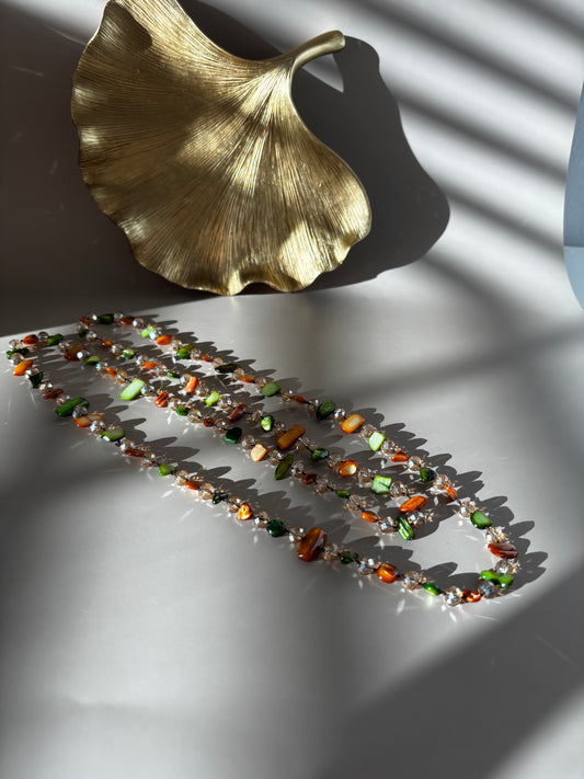 Boho Earth Necklace - Stone - Long Necklace