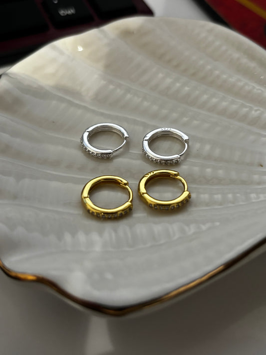 Stellina Earrings- Stainless Steel - Gold or Silver - Adjustable