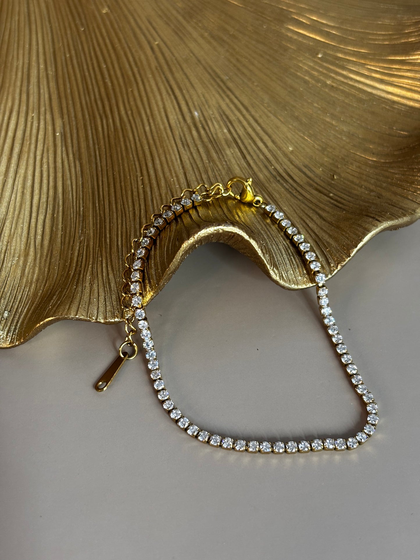 Charlotte Bracelet - Stainless Steel and crystal - Gold