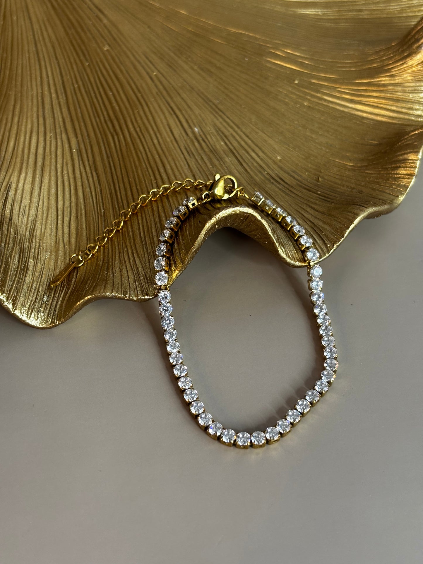 Antoinette Bracelet - Stainless Steel and crystal - Gold