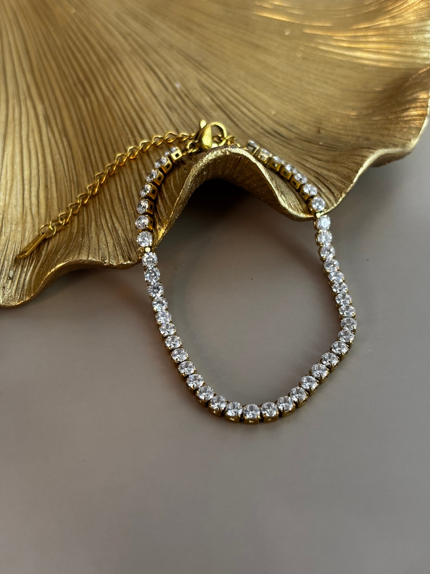 Antoinette Bracelet - Stainless Steel and crystal - Gold