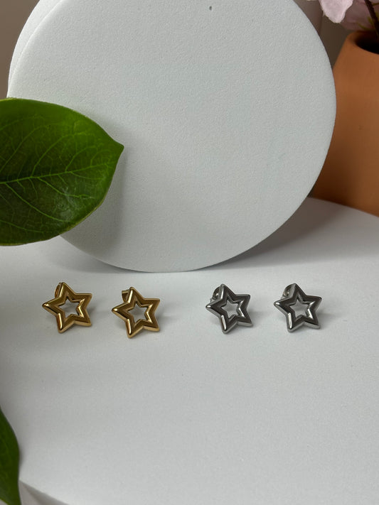 You are the Star Earrings - Stainless Steel - Stud - Silver