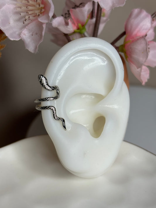 Snake Ear Cuff - Snake shape - Silver - 1 Piece