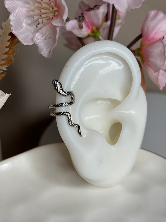 Snake Ear Cuff - Snake shape - Silver - 1 Piece