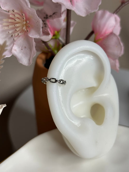 Chain Ear Cuff - Chain - Silver - 1 Piece