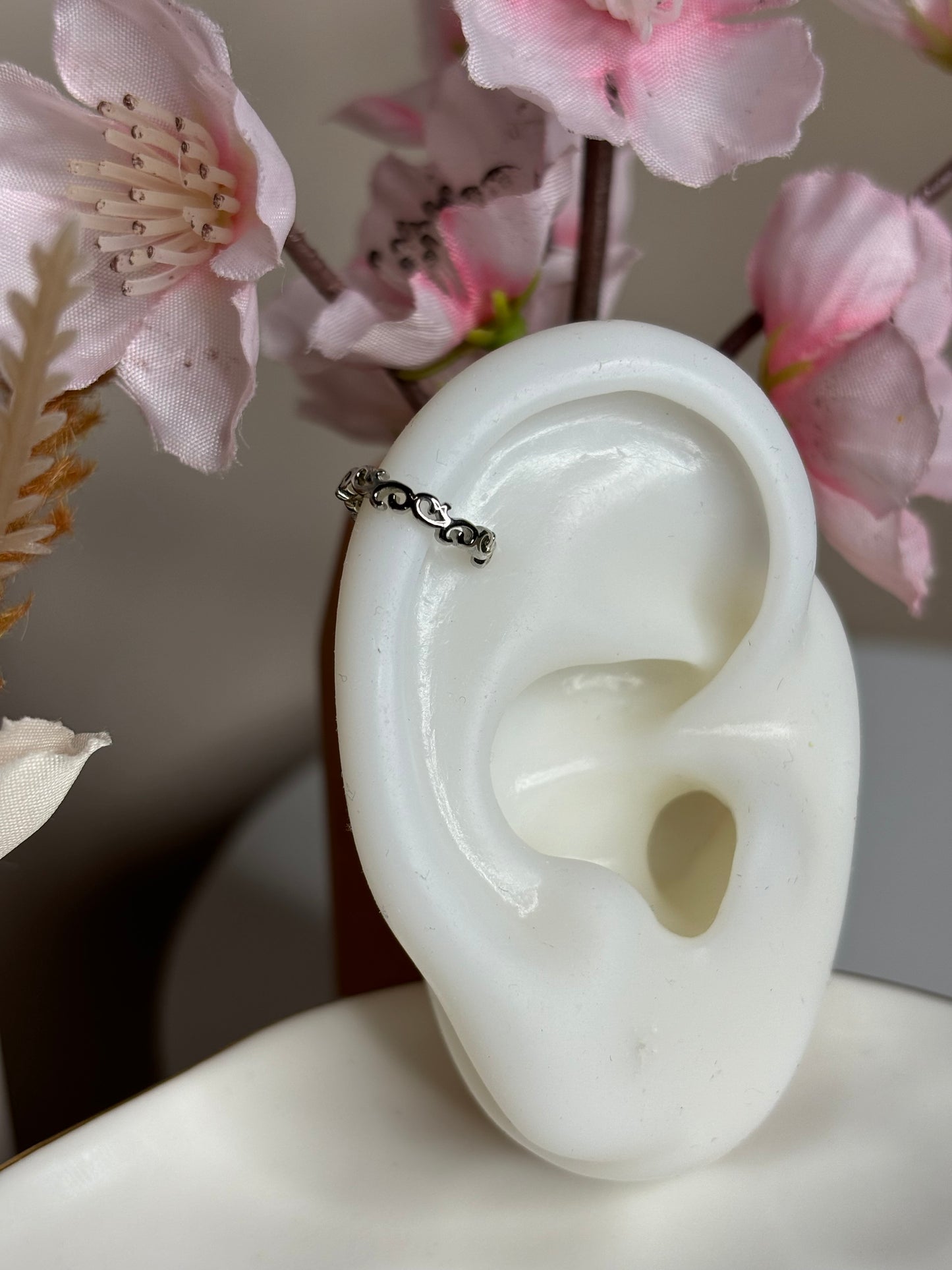 Fierce Ear Cuff - Tribal design - Silver - 1 Piece