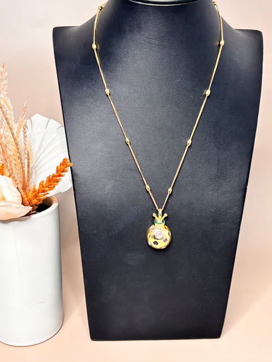 Golden Lady Bug Necklace