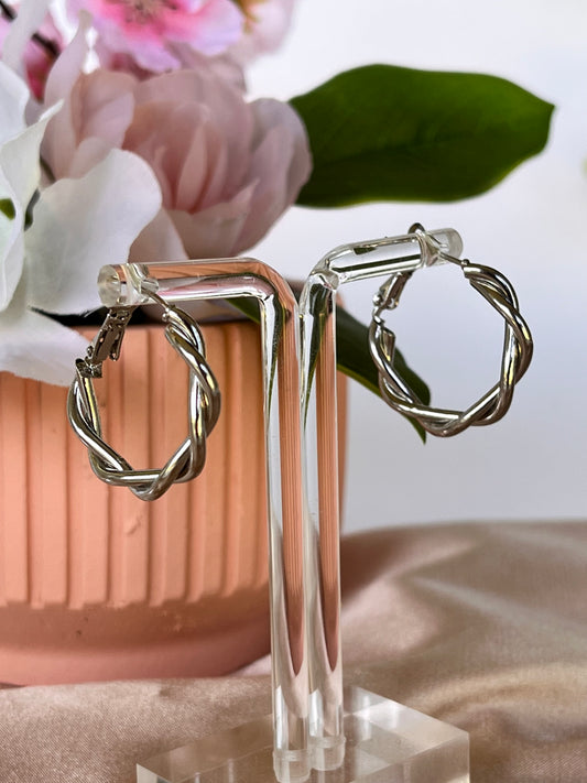 Round Braided Shape Alloy Plating Women'S Earrings
