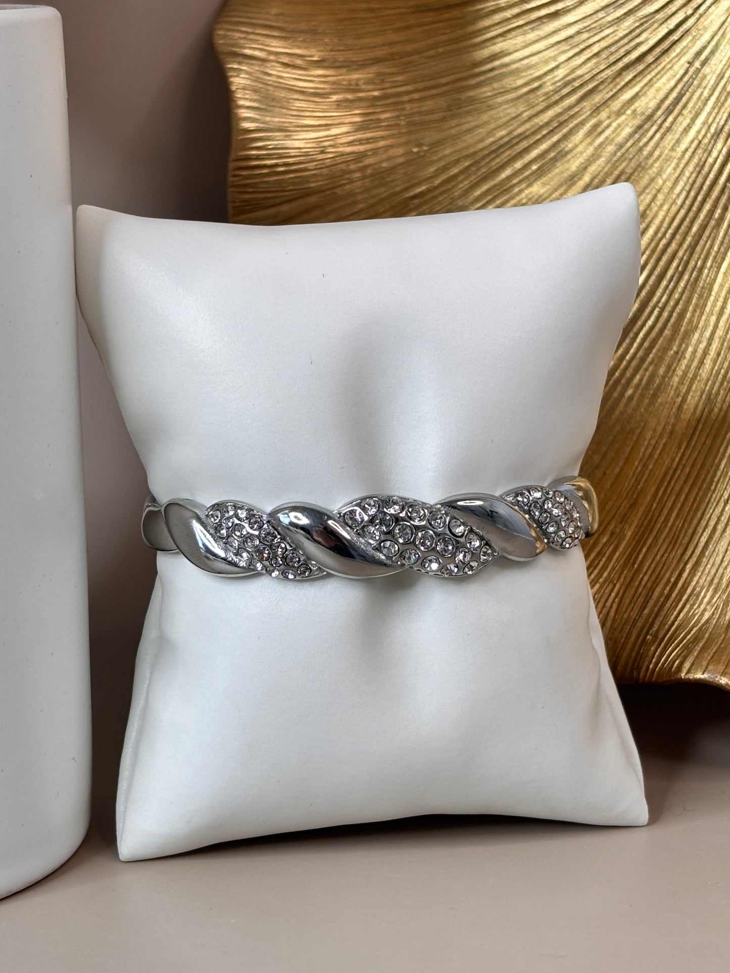She Shine Bracelet - Gold and Silver - Titanium Steel - Rhinestones