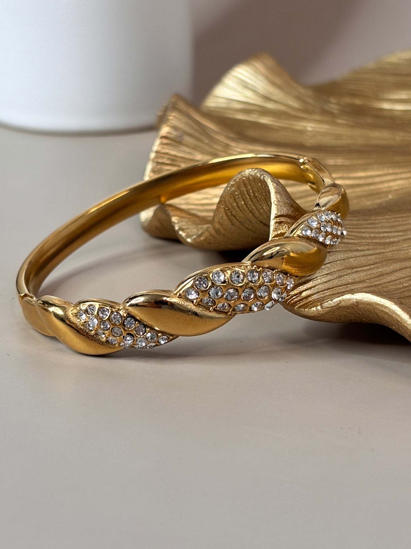 She Shine Bracelet - Gold and Silver - Titanium Steel - Rhinestones