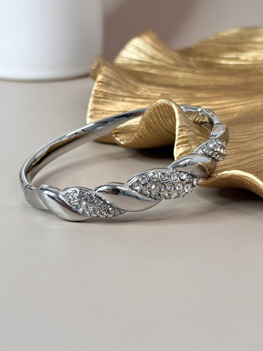 She Shine Bracelet - Gold and Silver - Titanium Steel - Rhinestones