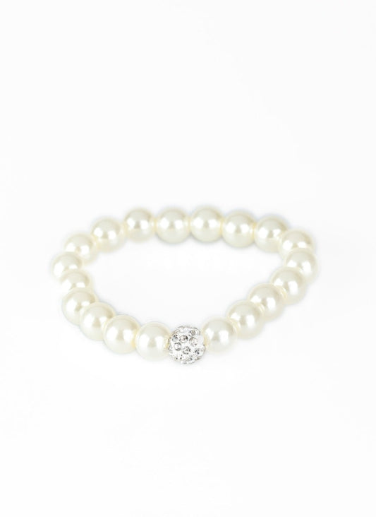 POSHing Your Luck - White Bracelet