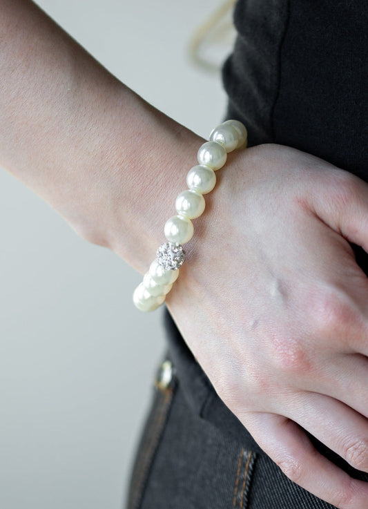 POSHing Your Luck - White Bracelet