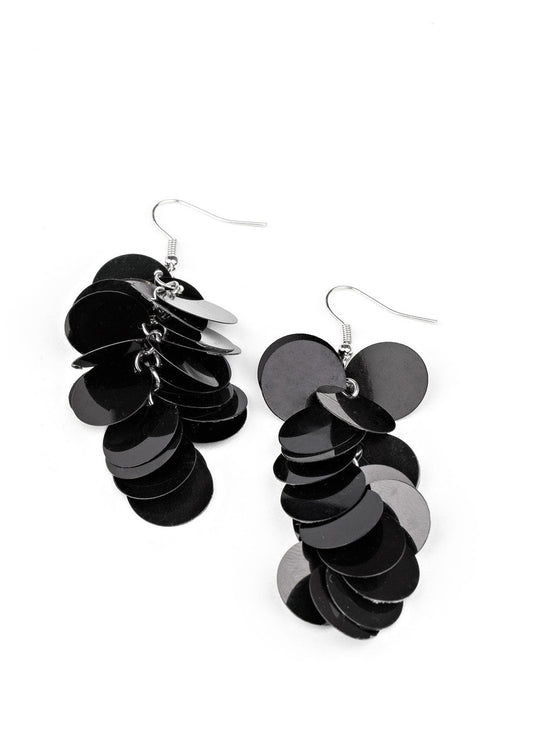Now You SEQUIN It - Black or Green Earrings